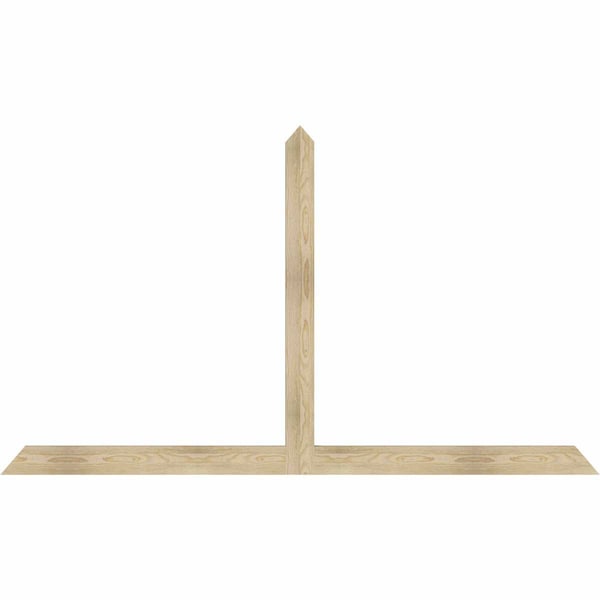 Ekena Millwork Portland Rough Sawn Timber Gable Bracket, Douglas Fir, 84"W x 49"H x 2"D x 4"F, 14/12 Pitch GBW084X49X0204POR00RDF - main